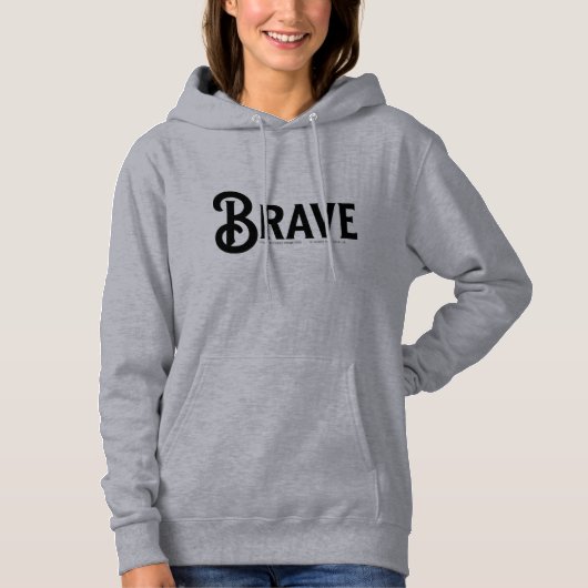 dappere, eenvoudige script trendy citaten hoodie (Voorkant)