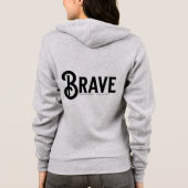 dappere, eenvoudige script trendy citaten hoodie (Achterkant)