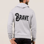 dappere, eenvoudige script trendy citaten hoodie (Achterkant)