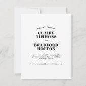 Dappere en brutale typografische uitgestelde bruil aankondiging (Achterkant)