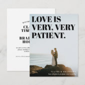 Dappere en brutale typografische uitgestelde bruil aankondiging (Voorkant / Achterkant)