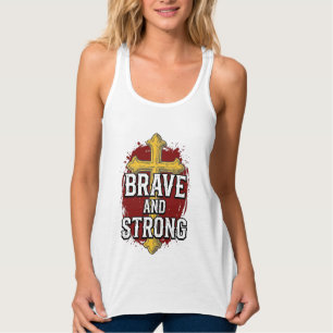 Dappere en Sterke Vintage Kruis Shirt Ontwerp_1