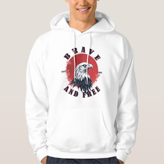 Dappere en Vrije Adelaar Hoodie (Voorkant)