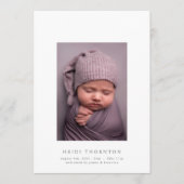 dappere foto - baby geboorteaankondiging aankondiging (Voorkant)