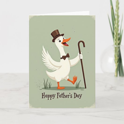 Dappere Gans Vaderdag kaart (Voorkant)
