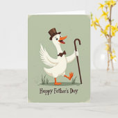 Dappere Gans Vaderdag kaart (Gele Bloem)