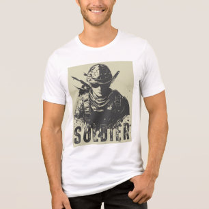 Dappere geest in elke draad Tri-Blend shirt
