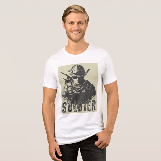 Dappere geest in elke draad Tri-Blend shirt (Voorkant volledig)