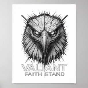 Dappere geloofstandaard Adelaar Christelijke Moed Poster