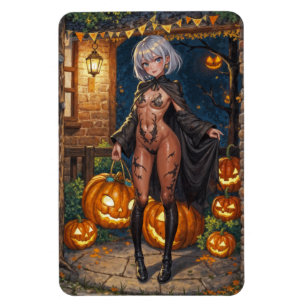 Dappere Halloween Meisje Trick or Treat Bodypainti Magneet