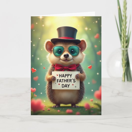 Dappere Harige Vaderdagkaart Kaart (Voorkant)