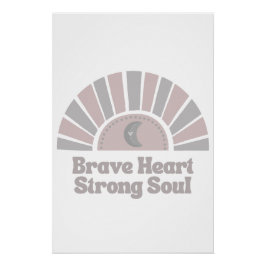 Dappere Hart Sterke Ziel Boho Inspirerend Perfect Poster