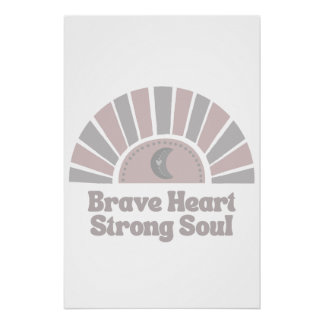Dappere Hart Sterke Ziel Boho Inspirerend Perfect Poster