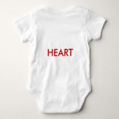 dappere HART-vest Romper (Achterkant)