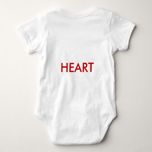 dappere HART-vest Romper (Achterkant)