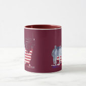 Dappere harten maroon mok (Midden)