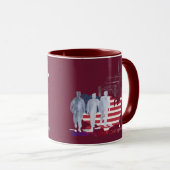 Dappere harten maroon mok (Voorkant rechts)