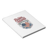 Dappere Harten Patriottisch Vintage Bloemendesign  Notitieblok (Schuin)