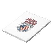 Dappere Harten Patriottisch Vintage Bloemendesign  Notitieblok (Linkerzijde)