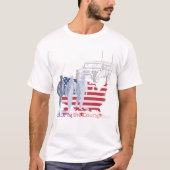 Dappere harten tribute wit t-shirt (Voorkant)