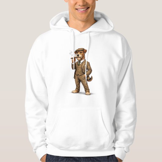 Dappere Heren Hond Hoodie (Voorkant)