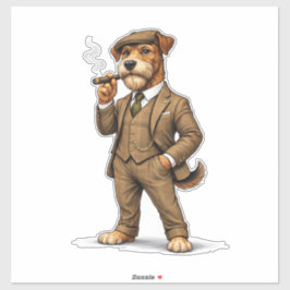 Dappere Heren Hond Sticker