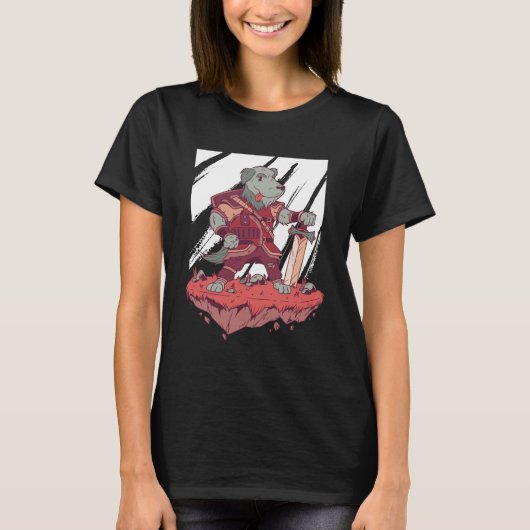 Dappere Hond - Cartoon Ontwerp T-shirt (Voorkant)