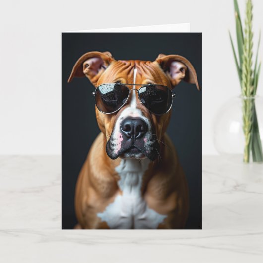 Dappere Hond Papa Dag Kaart (Voorkant)