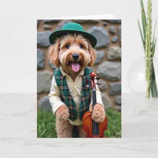 Dappere Hond Serenade Kaart (Voorkant)