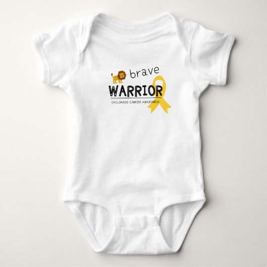 dappere kanker leeuw baby bodysuit (Voorkant)
