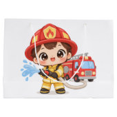 Dappere Kleine Brandweerman Groot Cadeauzakje (Achterkant)