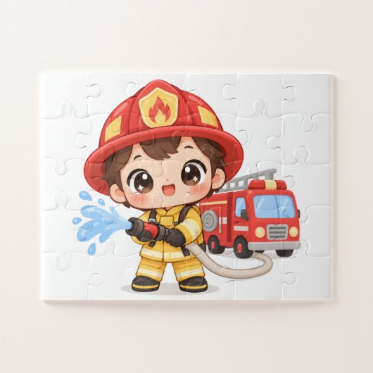 Dappere Kleine Brandweerman Legpuzzel (Horizontaal)