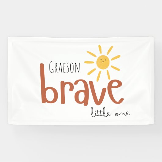 dappere kleine gepersonaliseerde Indoor Banner Sig (Horizontaal)