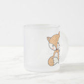 Dappere kleine vos, schattige vos tekening matglas koffiemok (Voorkant rechts)