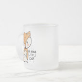 Dappere kleine vos, schattige vos tekening matglas koffiemok (Voorkant links)