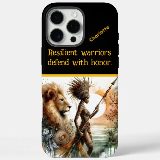 Dappere krijger bewaakt de kalme rivier Case-Mate iPhone case (Achterkant)