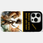 Dappere krijger bewaakt de kalme rivier Case-Mate iPhone case (Achterkant (horizontaal))