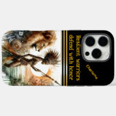 Dappere krijger bewaakt de kalme rivier Case-Mate iPhone case (Achterkant (horizontaal))