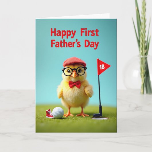 Dappere Kuiken Vaderdag kaart (Voorkant)