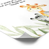 Dappere loterij teken schattige safari's groener poster (Hoek)