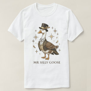 Dappere meneer Malle Gans Bruidegom Huwelijksillus T-shirt