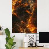 Dappere middeleeuwse ridder close-up Poster (Thuiskantoor)