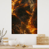 Dappere middeleeuwse ridder close-up Poster (Keuken)