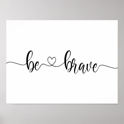 dappere minimalistische moderne Inspirerend hartsl Poster (Voorkant)