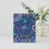 Dappere Ontdekkingsreiziger: Abstract Maximalisme Briefkaart (Staand voorkant)