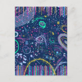 Dappere Ontdekkingsreiziger: Abstract Maximalisme Briefkaart (Voorkant)