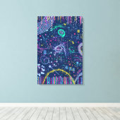 Dappere Ontdekkingsreiziger: Abstract Maximalisme Canvas Afdruk (Insitu (Houten vloer))