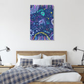 Dappere Ontdekkingsreiziger: Abstract Maximalisme Canvas Afdruk (Insitu (Slaapkamer))