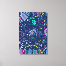 Dappere Ontdekkingsreiziger: Abstract Maximalisme Canvas Afdruk