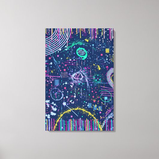 Dappere Ontdekkingsreiziger: Abstract Maximalisme Canvas Afdruk (Voorkant)